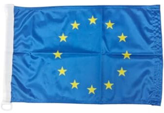 Drapeau nautique de 45 x 30 cm Pavillon de commodité 30 x 45 cm (Union Européenne)