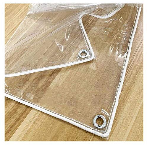 XINYUL Teloni Impermeabili Trasparenti con Asola PVC Balcone Tenda Antivento Usato per Serra Magazzino Padiglione 0,3 Mm Tende da Sole Serra Vegetale, 18 Specifiche (1.8x1.8m)