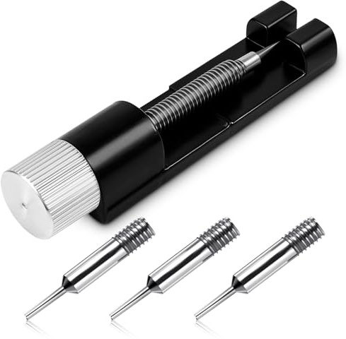 Teaaha Extracteur de goupille de connexion de bracelet de montre, outil de barre à ressort, avec 5 broches supplémentaires, kit d'outils d'horlogerie, outil d'horloger pour la réparation et le réglage