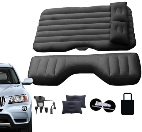 Materasso da campeggio per auto | gonfiabile da viaggio con pompa sedile posteriore materasso per dormire 135 x 80 cm veicolo gonfiabile | Cuscino d'aria portatile per sedile posteriore auto