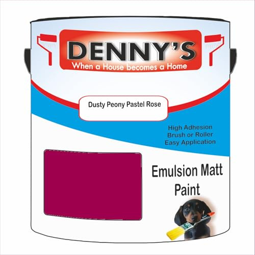 Premium Interior Wall & Ceiling Emulsion Paint – Dusty Peony Pastel Rose – Rich Matt Finish, Durable & Washable, Low Odour, Ideal for Living Rooms, Bedrooms & Hallways (250ML Tin)