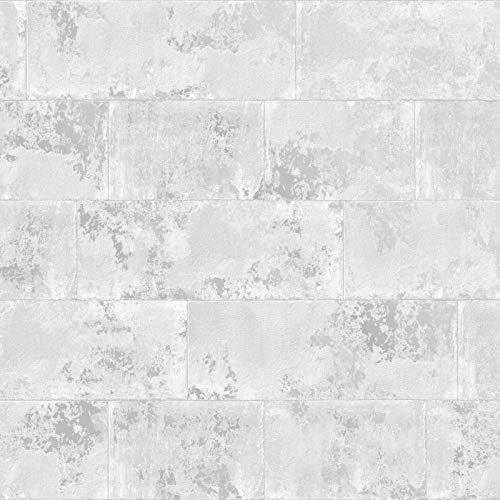 Rasch Wallpaper 248678 Concrete Brick Grey