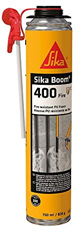 Sika - Sika Boom-400 Fire, Rosa - Schiuma poliuretanica espandente - Professionale - Resistente al fuoco - Bomb 750ml