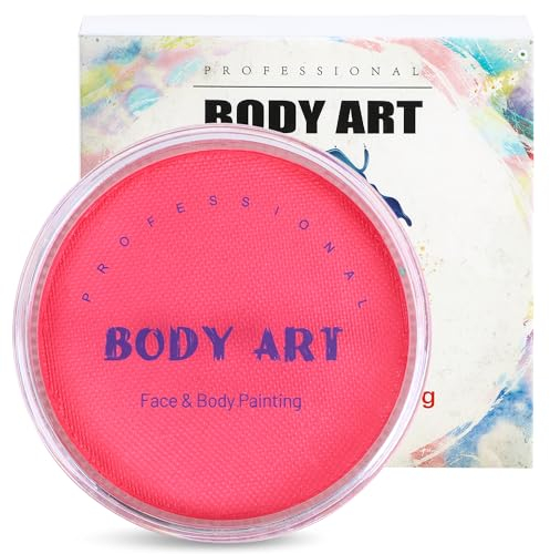 FLYISH DIRECT Profi-Schminke Gesichtsbemalung und Bodypainting, 30g Profi-Aqua Schminke, Wasserbasis Schminke Farben, für Halloween, Fasching, Partys, Rosa