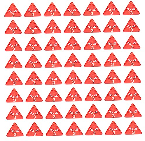 TOYANDONA 60 Stück Vierseitige Würfel Squiz-Spielzeug Würfel Für Kinder Rollenspiel-Spielzeug Für Kinder Tabpletop-Spielwürfel Große Menge Rote D4-Würfel Mini-Würfel-Set Rote