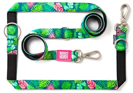 Max & Molly Laisse Multifonction pour Chien 2 m avec 2 mousquetons, Laisse Tropical/M rembourrée, sûre et Flexible – Confort pour Votre fidèle Compagnon