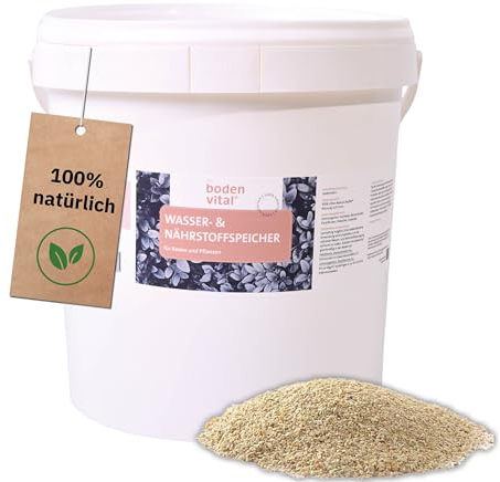 bodenvital - natürlicher Bodenhilfsstoff zur Wasser- und Nährstoffspeicherung, Urgesteinsmehl (Zeolith pulver) für Garten, Pflanzen. Bodenaktivator. Für Rasen, Wasser Speicher, Gesteinsmehl, Kompost