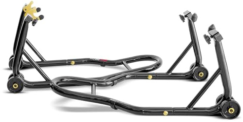 BOUDECH Coppia di supporti alzamoto anteriore e posteriore fino a 400kg (Motorlock)