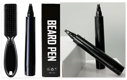 Bartfüllerstift,Bartstift für Männer,Bartstift Schwarz,Wasserfester Bartstift,Beard Filler Pencil,Wasserfester Bartstift für Herren,Bartstift Füllset Füllen Schnurrbart (Schwarz, Bartstift Füllset-B)