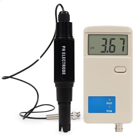 Wassertester, Hochpräziser pH-Tester, digitales pH-Meter mit Hintergrundbeleuchtung, Wasserqualitätstester for Labor-Trinkwasser, Aquarium, Hydrokultur
