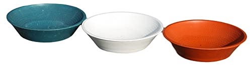 AGROHIT 10er-Pack Tauben-Nistschalen, Kunststoff, Rund, Mittel, Grau, Blau, Braun, Weiß, Mit Noppen, Pflege von Tauben (Pflege von Vögeln), Handwaschen, 23 cm Ø, 5,5 cm Höhe