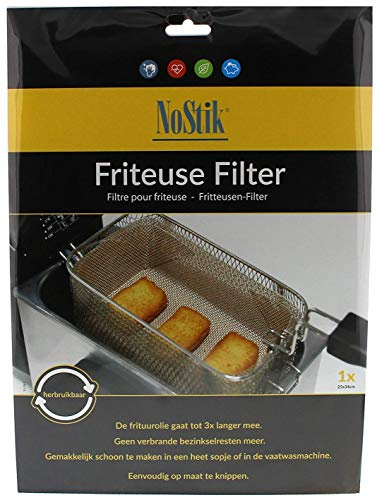 Nostik Friteusenfilter 25x34cm, Edelstahl, Tiefbratenfilter, Friteusenfilter, Tiefbratpfanne