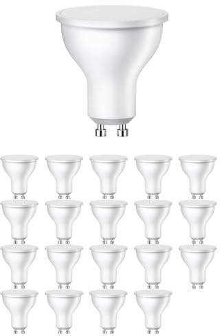 ledscom.de 20x GU10 LED-lampor, PAR16, varmvit (2700 K), 7 W, 630lm, 103°, matt