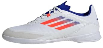 adidas Unisex - Vuxen F50 LEAGUE Football boots Indoor, Cloud White/Solar Red/Lucid Blue, 46 2/3 EU