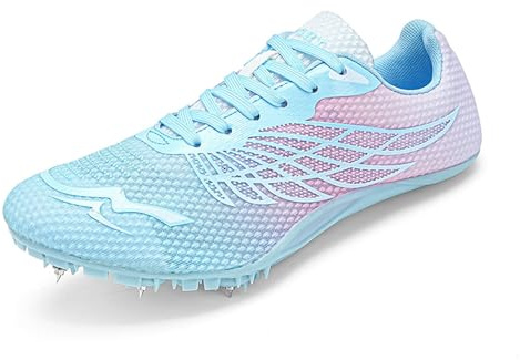 BLBK Spikes - Scarpe da Atletica Leggera da Uomo, a 8 Unghie, Unisex, per Atletica Leggera, Azzurro 018, 37 EU