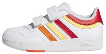 adidas Unisex – Barn HOOPS 4.0 SHOES, ftwr white/better scarlet/flash orange, 35 EU