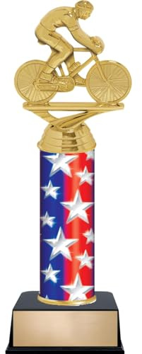 Crown Awards Personalized 9.75 Cycling Male Bikes Pennant Star Trophy, Customize Now