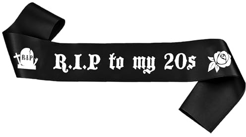 Rip to My 20s Écharpe décorative pour 30e anniversaire Motif homme et femme