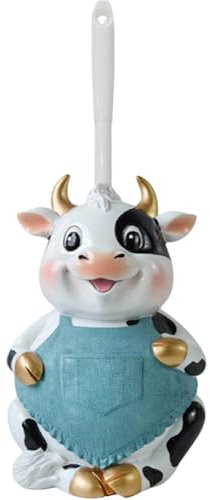 Escobilla De Inodoro Compacta, Escobilla De Inodoro Baño Novedad Portaescobillas De Inodoro Rana De Dibujos Animados Mono De Vaca Juego De Fregador De Inodoro De Resina Escobilla De Inodoro Creativa