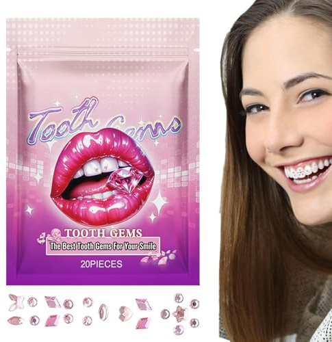 Gemas dentales – Kit de joyería para dientes de moda con cristales brillantes | Kit de inicio de gemas dentales temporales fáciles de usar para decoración y aspecto personalizado