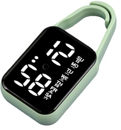 XuQiZZpp Orologio elettronico a LED da appendere, con luce notturna, impermeabile, touch digitale, per donne, uomini, regalo, portachiavi, orologi da tasca