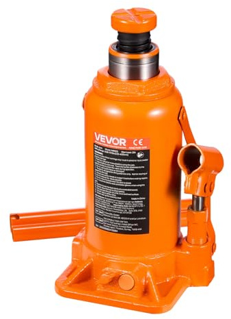VEVOR Hydraulic Bottle Jack, 20 Ton (44092 lbs) Capacity, 8.9-17.1 Inch Lifting Range, Heavy Duty Welded Bottle Jack for Car, SUV, Pickup, Auto Repair, House Lift and Agricultural Equipment, Orange