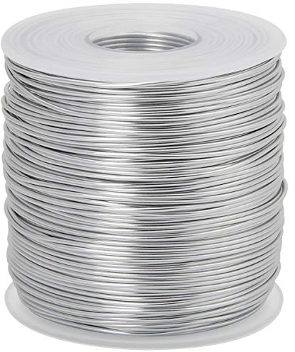 CoiTek 18 Gauge (1 mm) Aluminum Craft Wire 328 FT (100 m) - Bendable Soft DIY Metal Art Wire for Crafting - Silver