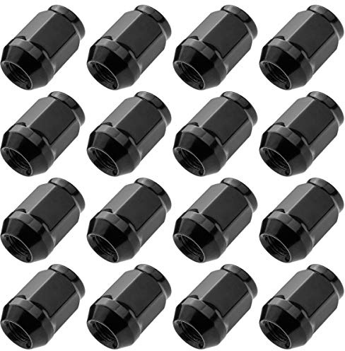 CARBONADO Hjulmuttrar M12x1,25 34mm SW17 Slutna Svart, 16-pack