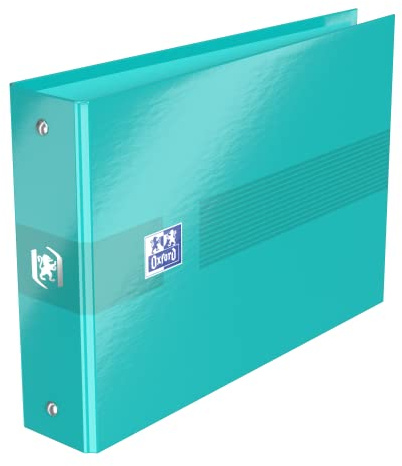 Oxford Classeur Color Life A5 à l'Italienne Dos 35 mm 2 Anneaux Ronds Couverture Carte Pelliculée Verte