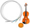 Violinen Stahlkern, Geigensaite Fiddle String Saiten, für Größen 1/2, 1/4, 1/8 Stahlsaiten, Vollständiger Saiten-Satz für Violine, Rostfreies Zubehör für Musikinstrumente, mit 1 Pcs Bogen Kolophonium