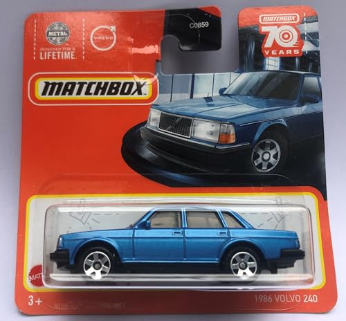 2023 Matchbox 1986 Volvo 240 blå 99/100 (kort kort) HLC44