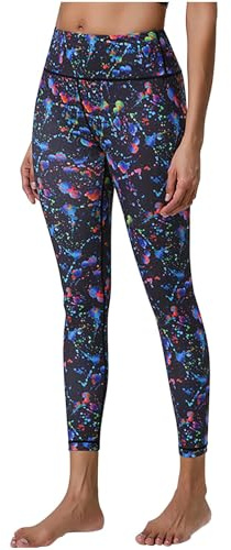 Women's High Waist Yoga Pants Activewear Trousers Printed Tummy Control Fitness Pants Quick Dry Running Sports Leggings Hip Lifting Gym Tights Womens Stretch Trousers for Exercise Jogging