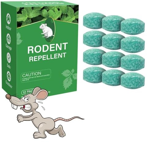 Nexis 12-Pack Advanced Rat & Mouse Repellent Balls -Peppermint Oil Formula for Ultimate Rodent Control -Cutting-Edge Technology Moth Balls, Natural, Safe, Long-Lasting Protection for Indoor & Outdoor