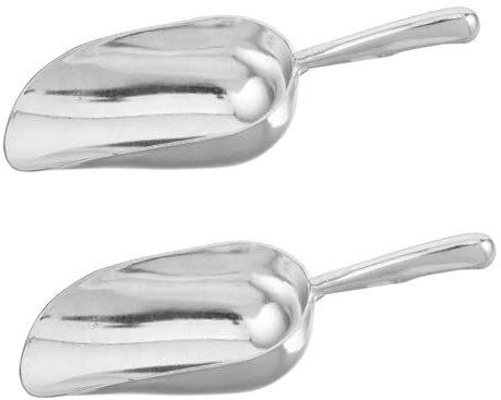 FONDOTIN Cuchara Para Hielo De Aleación De Aluminio Gruesa 6oz Doble Set Resistente Antiadherente Ergonómica Para Cocina y Buffet