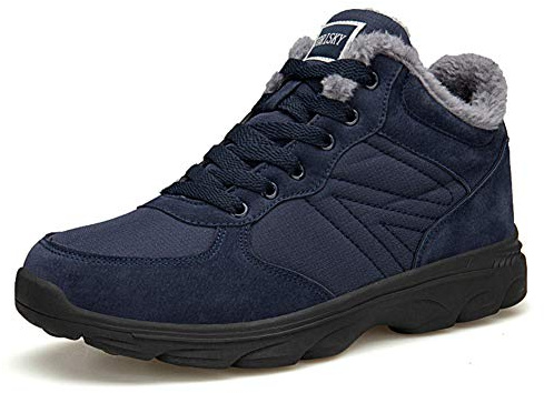 TORISKY Uomo Donna Stivali Invernali Outdoor Caldo Cotone Scarpe Piatto Caviglia Stivaletti Neve 36-46EU（6919-Blue40）