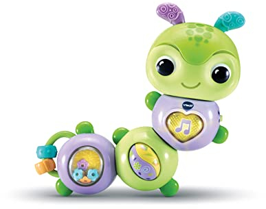VTech Baby Drehspaß-Raupe – Interaktives Rassel- und Motorik-Spielzeug, das spricht und singt – Für Kinder von 6-24 Monaten