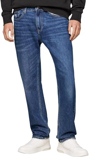 Tommy Jeans Herren Jeans Hose Ryan Regular Straight Fit, Blau (Denim Dark), 29W/32L