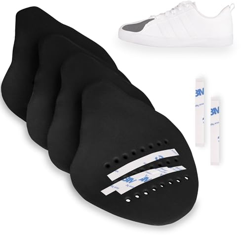 SULPO 2 par anti-rynkskydd – skydd för alla träningsskor – skoskydd mot veck – mjukt material skotillbehör – skor och sneakers, Svart, (35 - 39 EU) / (3 UK Y - 6 UK W)