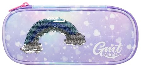 GMT for Kids Federmäppchen für Mädchen,schlampermäppchen mit großem Fassungsvermögen,Schreibwarenbeutel Mäppchen für Mädchen Stifttasche,Jungen Federmappe-Regenbogen