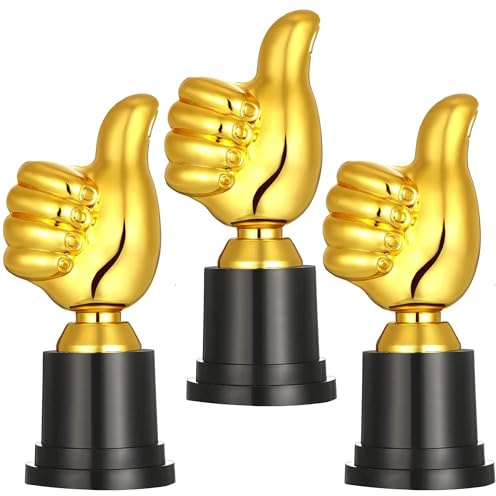 HAOBIN Trofeos Pequeños De Plástico Pulgar Trofeos Personalizados Estatuas Trofeo De Oro Trofeo De Oro Estatuas Trofeos De Plástico Trofeo para Deportes, Competiciones Escolares (1)