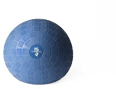 RUSTER Slam Ball Blue 15kg – Balón Medicinal Antirebote para Cross Training y Entrenamiento Funcional – Textura Antideslizante – Ejercicio de Fuerza, Resistencia y Potencia