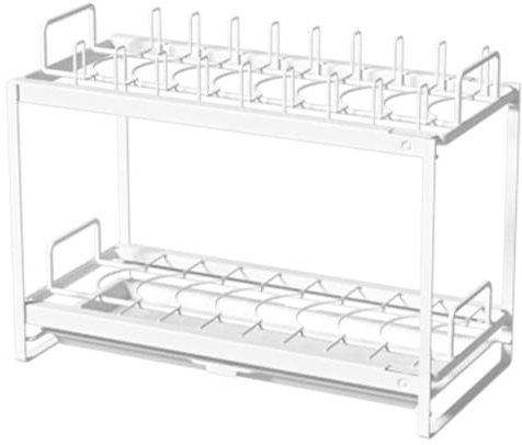 Lybunair Multifunctional Iron Wire Dish Drainer Rack Pull Out Cupboard Organizer for Kitchen