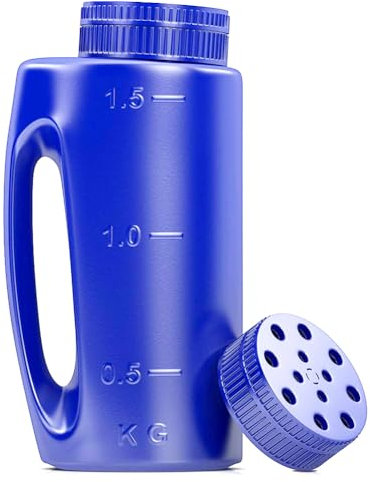 Generisch Handstreuer 1.5KG Saatstreuer Hand Mit Verstellbare Lochgröße Garten Streugerät Für Samen Und Dünger Handheld Handstreuer Für Rasendünger