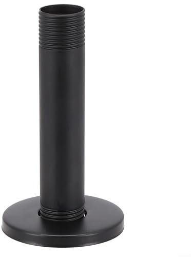 Braccio di prolunga per doccia a soffitto, nero opaco, con flangia, supporto per soffione doccia in acciaio inox, montaggio a parete, estensione doccia a pioggia (10 cm)