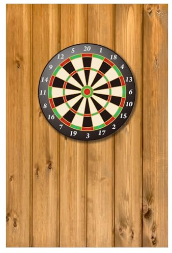 Darttavla väggskydd och ljudisolering – 6 x självhäftande filtplattor i träkorn (30 x 30 cm) som surroundbräda för darttavla, skyddsring och ljudisolering (A)