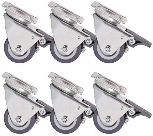 WEBAVITA Strandkorb Transportrollen | 6 Doppelrollen Rolle | Strandkorb Möbelgleiter Palettenmöbel | jede Möbelrolle bis zu 100kg belastbar