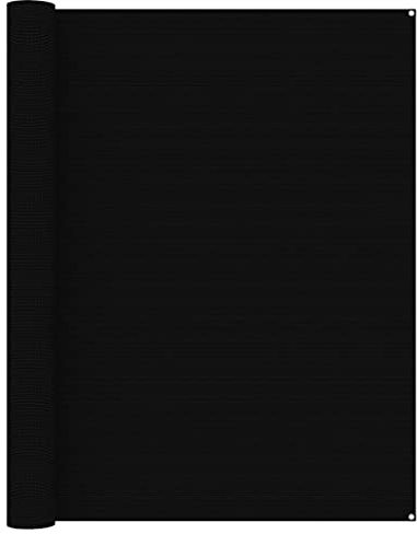 vidaXL Zeltteppich Vorzeltteppich Campingteppich Vorzeltboden Zeltboden Camping Teppich Wohnwagen Terrasse Outdoor 250x500cm Schwarz