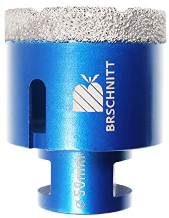 Broca de Diamante 50MM - BRSCHNITT Vacío Soldadura para Perforación en Seco Porcelana Azulejo Granito Mármol M14