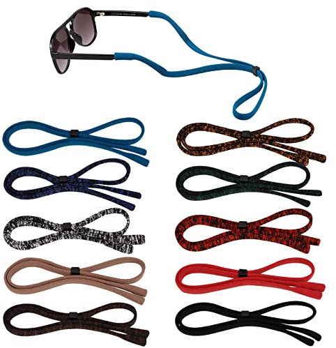 tao pipe 10 Stück Sportbrillenband starker Halt, Brillenband für Sportbrille Sonnenbrille Lesebrille Brille Schutzbrille,Brille fester Halter Brillenkordel verstellbar in der Größe