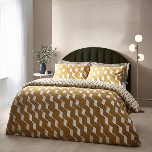 furn. Hoem Zabine Cotton Rich Duvet Cover Set - Super King - Honey